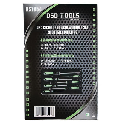 DSD TOOLS 7PC CUSHIONED SCREWDRIVER SET SLOTTED AND PHILLIPS DS1054 image 2
