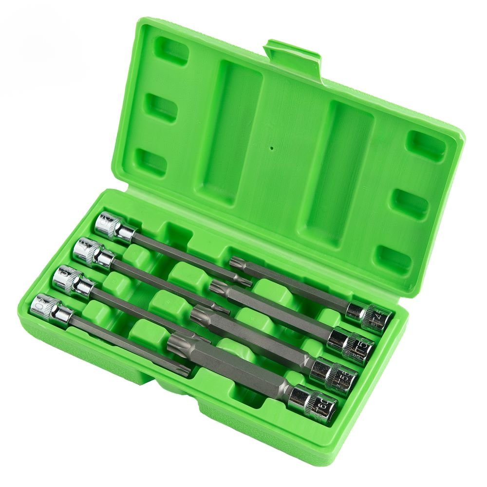 DSD TOOLS 8PC 3/8" DR 110MM(L) STAR BIT SOCKETS DS1233 image 1