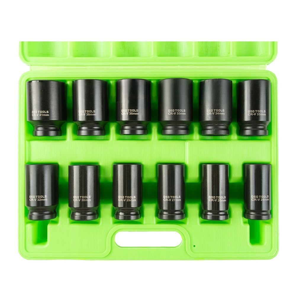 DSD TOOLS 12PC 3/4" DR 6PT DEEP IMPACT SOCKETS METRIC DS1102 image 2