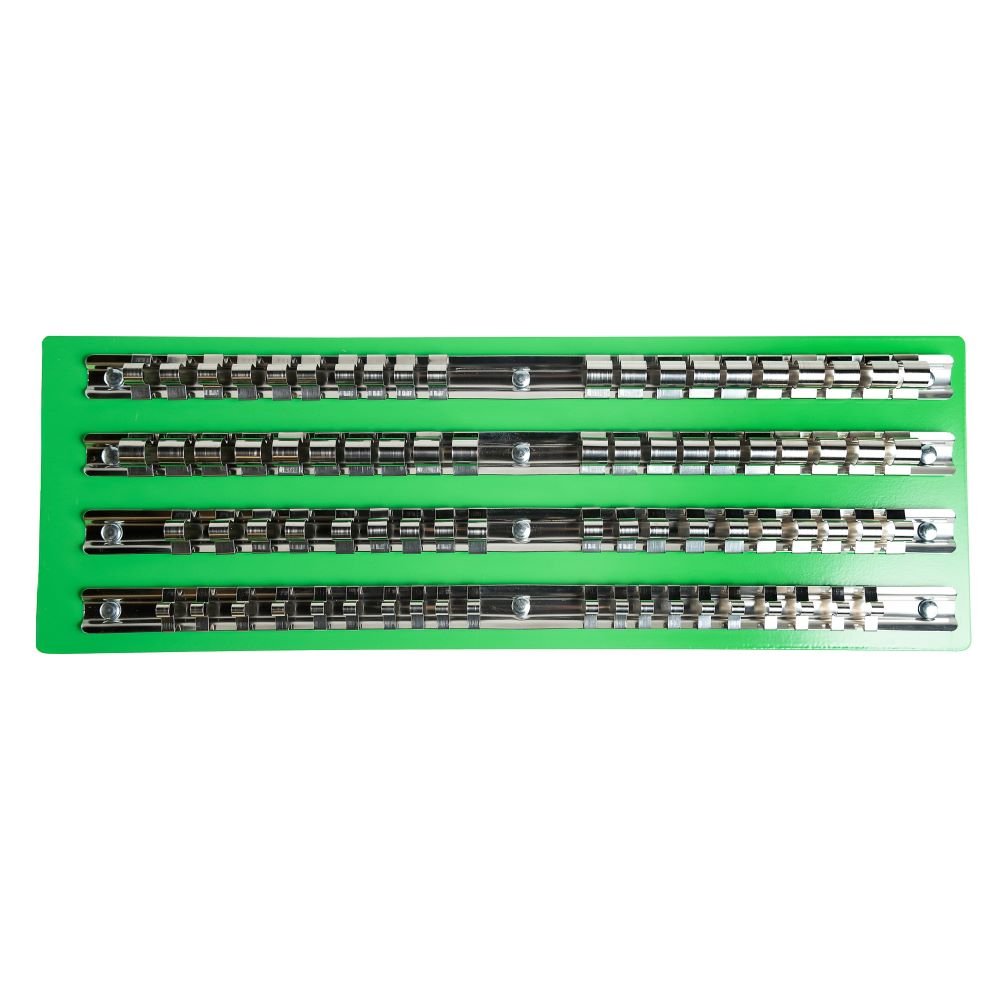 DSD TOOLS 80 CLIP METAL SOCKET STORAGE TRAY 1/4", 3/8", 1/2" DRIVE DS1358 image 0