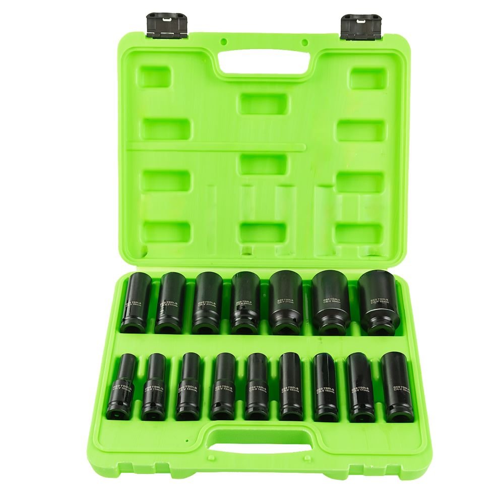 DSD TOOLS 16PC 1/2" DR 6PT EUROPEAN IMPACT SOCKETS DS1100 image 0