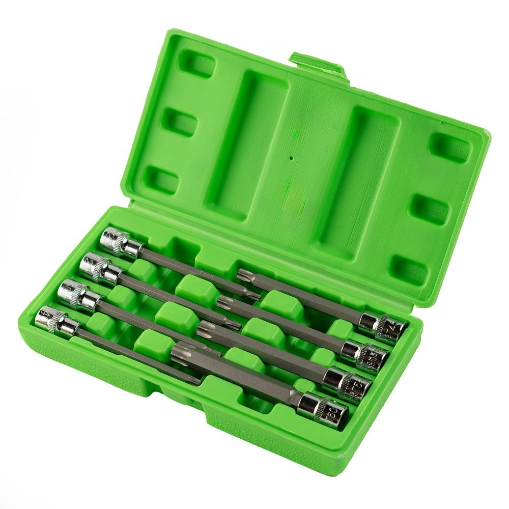 DSD TOOLS 8PC 3/8" DR 110MM(L) TAMPER STAR BIT SOCKETS DS1228 image 1