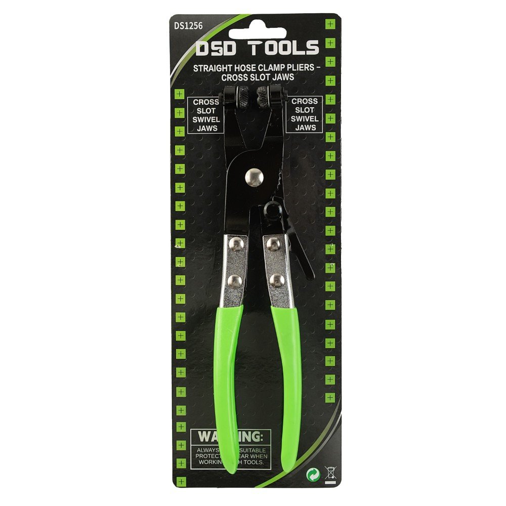 DSD TOOLS STRAIGHT HOSE CLAMP PLIERS - CROSS SLOT JAWS DS1256 image 1