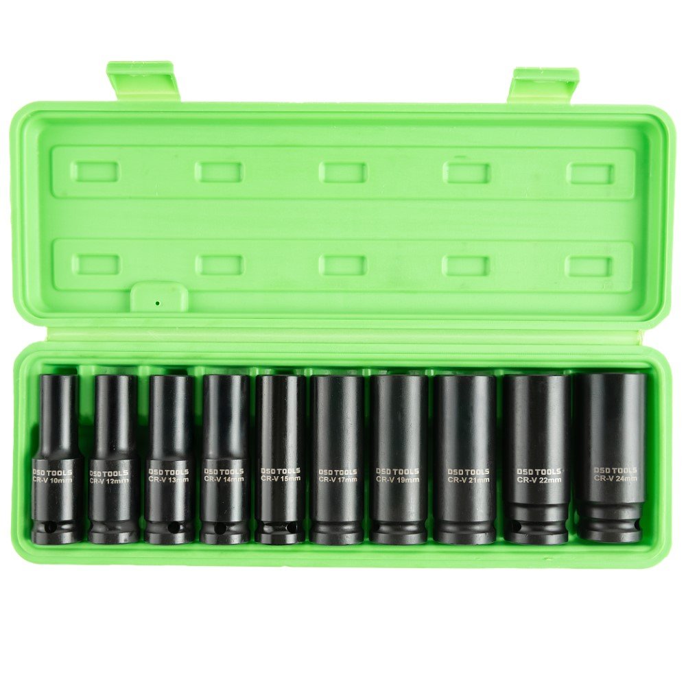 DSD TOOLS 10PC 1/2 DR DEEP IMPACT SOCKETS METRIC DS1171 image 2