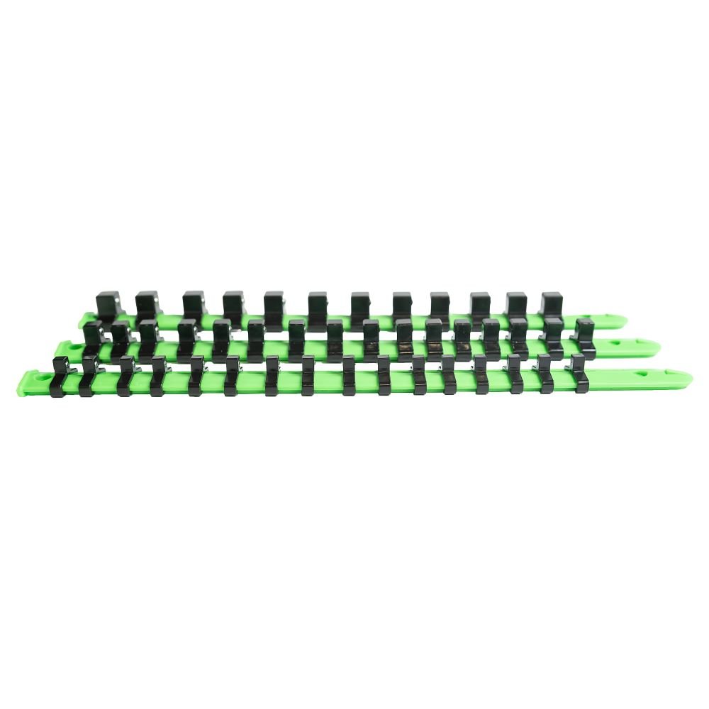 DSD TOOLS 3PC 1/4", 3/8", 1/2" DR SOCKET STORAGE RAILS - 44 CLIPS DS1359 image 2