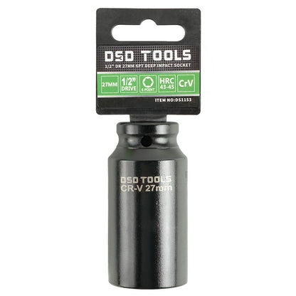 DSD TOOLS 1/2 DR 27MM 6PT DEEP IMPACT SOCKET DS1153 image 0