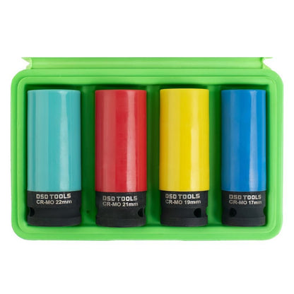 DSD TOOLS 4PC 1/2" DR DEEP IMPACT SOCKETS FOR ALLOY WHEELS DS1187 image 2