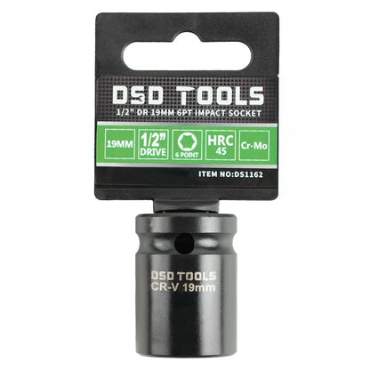 DSD TOOLS 1/2 DR 19MM 6PT IMPACT SOCKET EURO STYLE DS1162 image 0