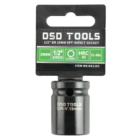 DSD TOOLS 1/2 DR 19MM 6PT IMPACT SOCKET EURO STYLE DS1162 image 0