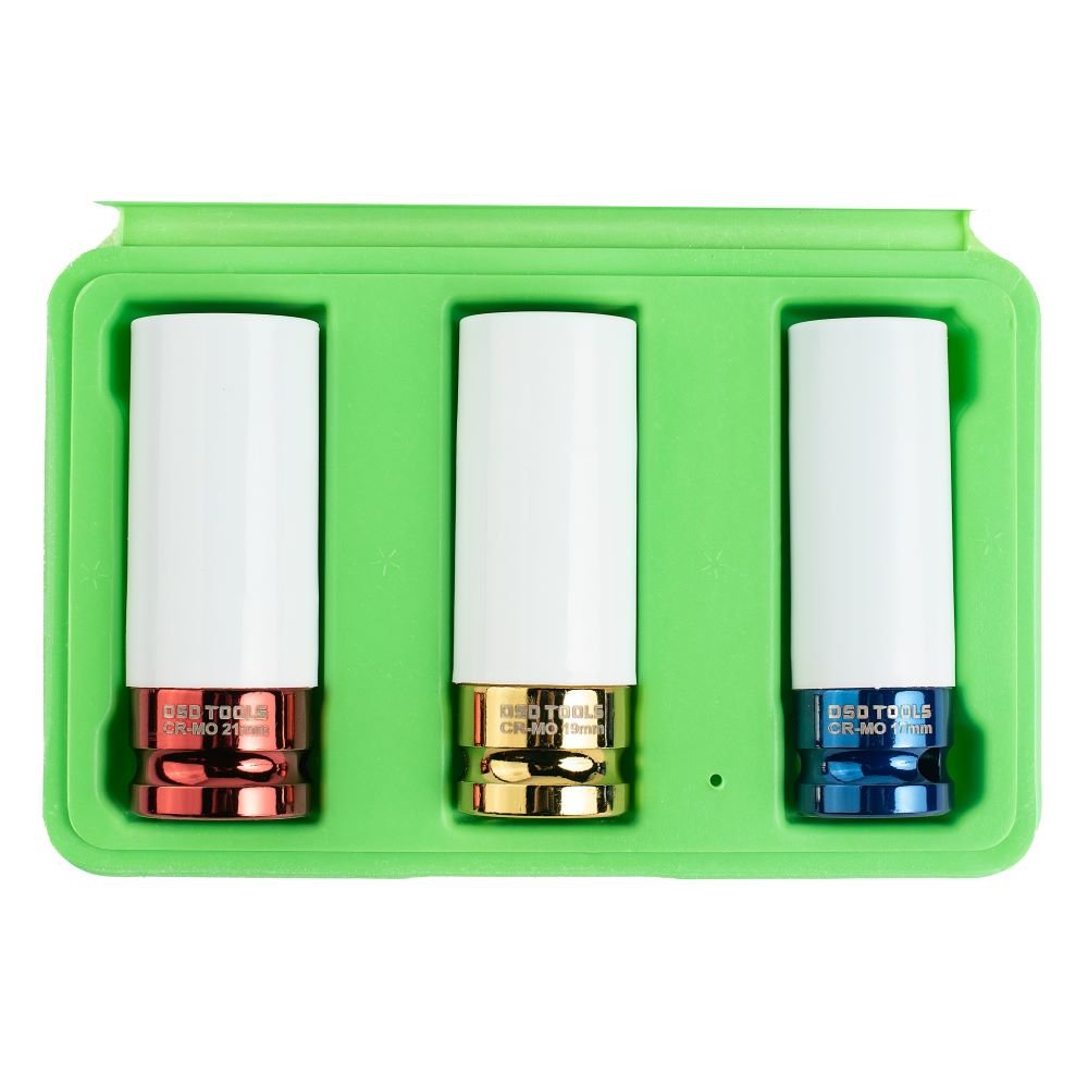 DSD TOOLS 3PC 1/2" DR DEEP IMPACT SOCKETS FOR ALLOY WHEELS DS1127 image 2