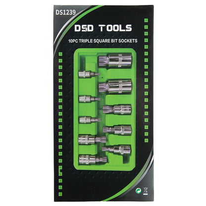 DSD TOOLS 10PC TRIPLE SQUARE BIT SOCKETS DS1239 image 3