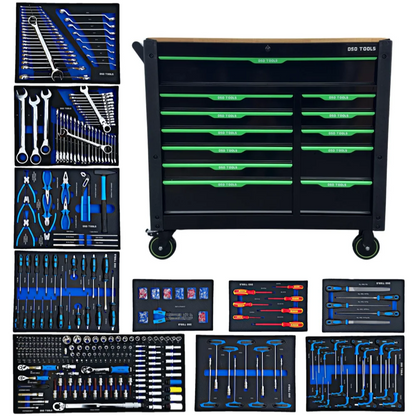 DSD TOOLS 12 DRAWER ROLLER TOOL CHEST 10 CABINETS TOOLS INCLUDED DS1018