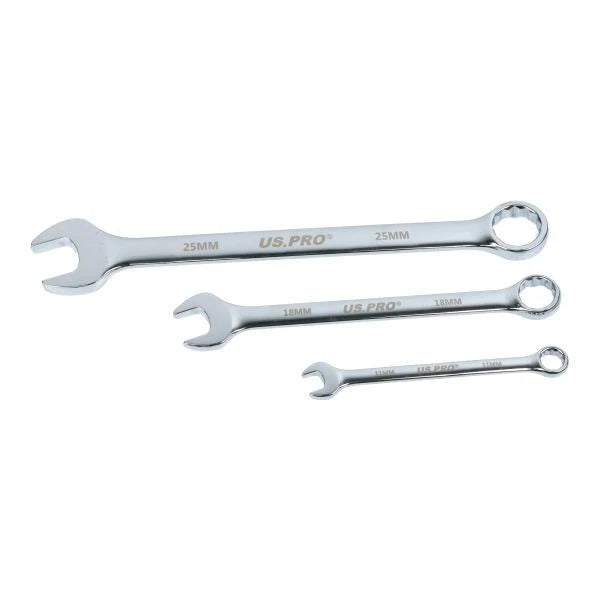 USPRO 25PC METRIC COMBINATION SPANNERS - EVA TRAY